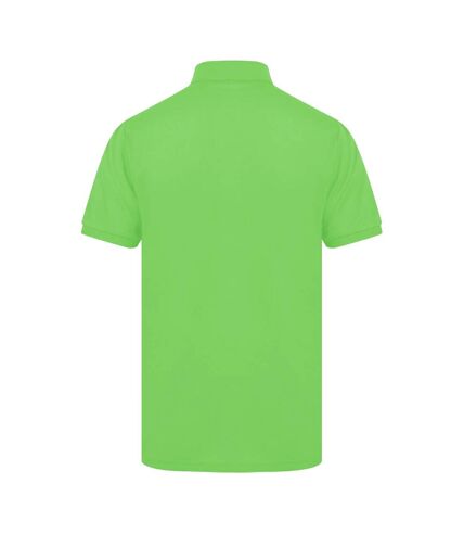 Henbury Mens Short Sleeved 65/35 Pique Polo Shirt (Bright Lime)