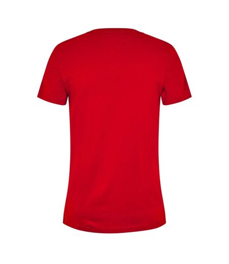 T-shirt Motif/style Logo Sur Poitrine Femme Rouge Vif Tommy Hilfiger