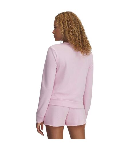 Womens/ladies Rival Terrycloth Sweatshirt Pink Under Armour