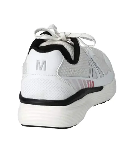Mens Logo Microfibre Trainers White Black Mascot