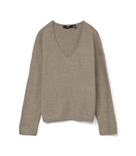 Pull marron femme vero moda besti