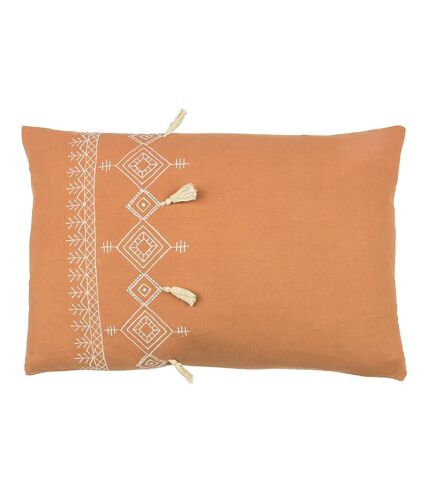 Furn Pritta Tassel Throw Pillow Cover (Cinnamon Orange) (40cm x 60cm) - UTRV2862