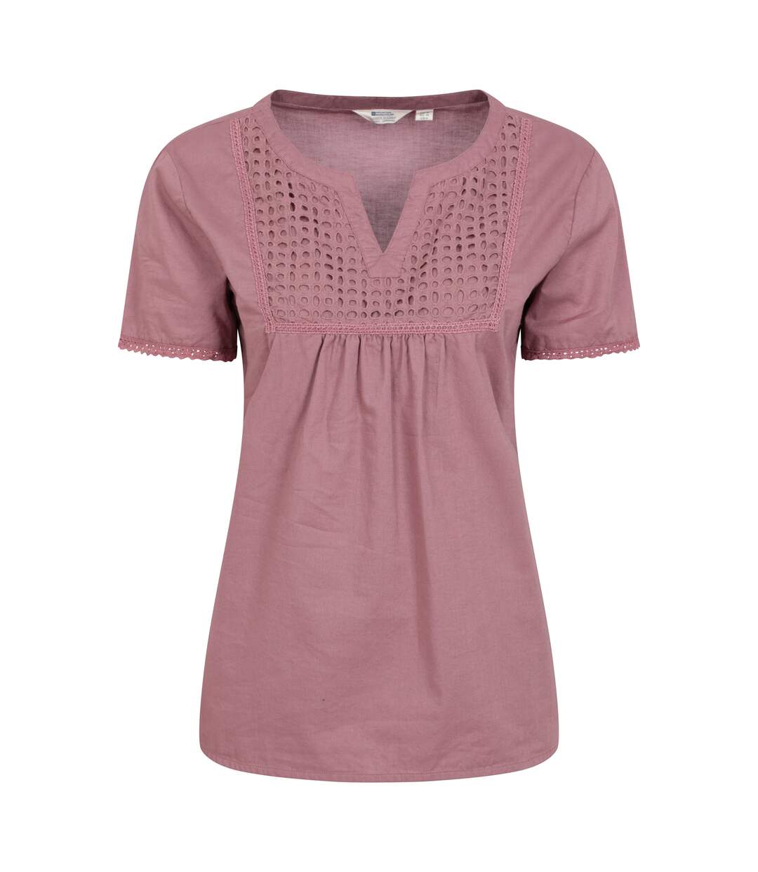 Womens/ladies paris embroidered top dusky purple Mountain Warehouse-1