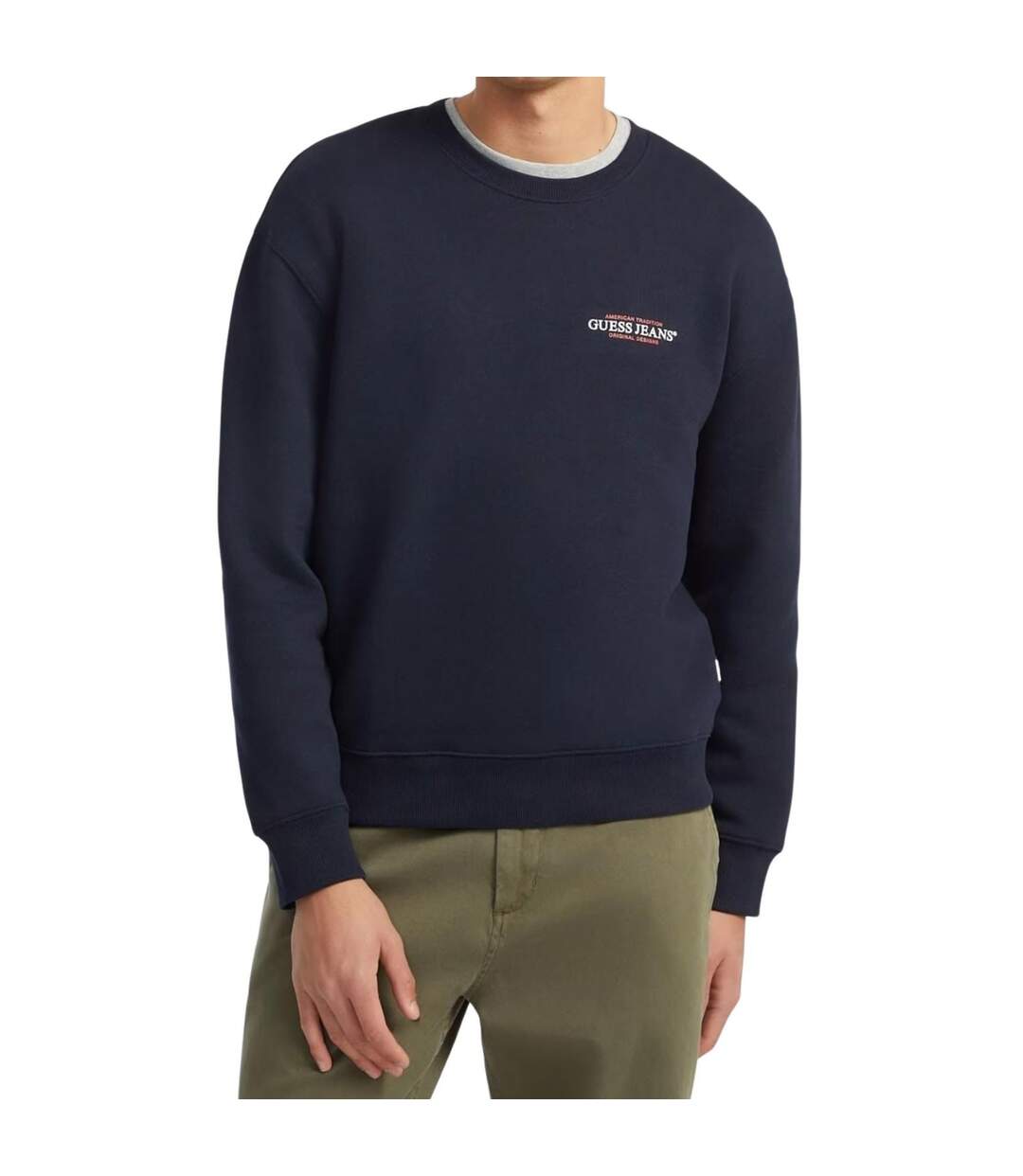 Sweat Motif/style Logo Homme Bleu Marine Guess-1