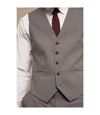 Burton Mens Essential Single-Breasted Tailored Vest (Light Grey)