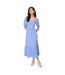 Womens/ladies spotted square neck petite midi dress blue Dorothy Perkins-1