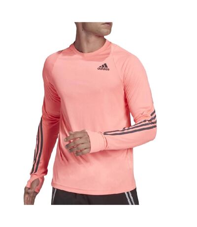 T-shirt Manches Longues Rose Fluo Homme Adidas Run HE2467 - XXL