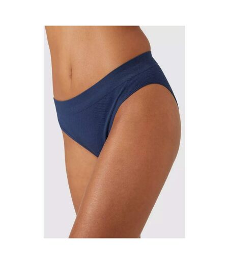 Debenhams Womens/Ladies Ribbed Seamless Panties (Pack of 2) (Blue) - UTDH2924