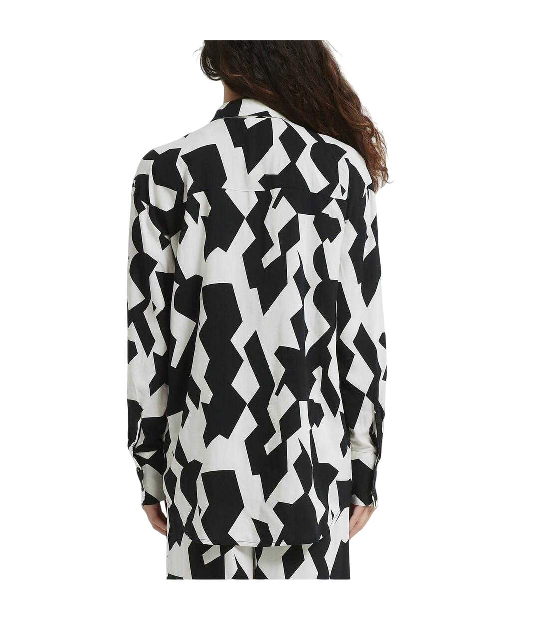 Chemise Motif/style Monochrome Femme Noir Blanc Be You-3