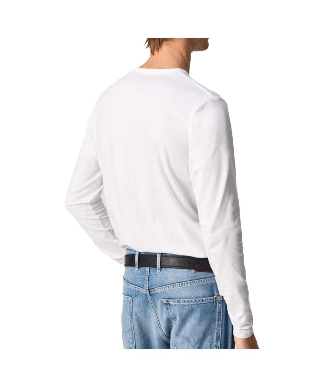 T-Shirt manches longues blanc homme pepe jeans original basic 2 - l-2