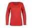 MAYFLOWER - TEEF2006C - Tee-shirt femme manches longues en coton flammé orange-5