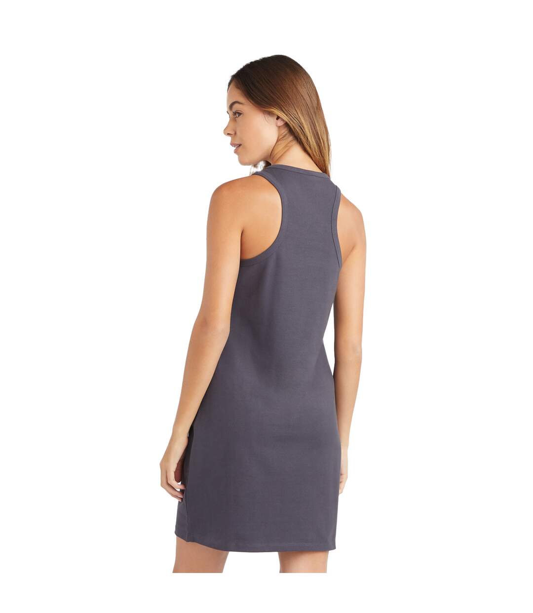 Womens/ladies ac/dc slim sleeveless dress charcoal Amplified