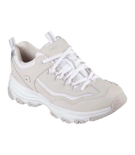 Baskets Icon Dlite Femme Taupe Blanc Skechers