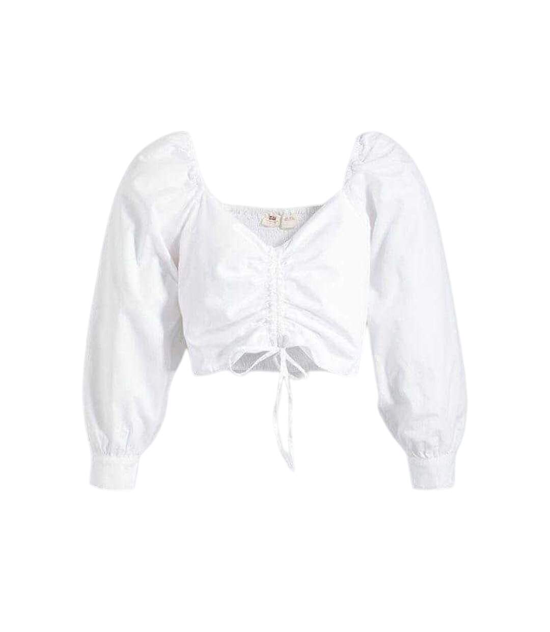 Blouse Motif/style Ruché Devin Femme Blanc Levis-2