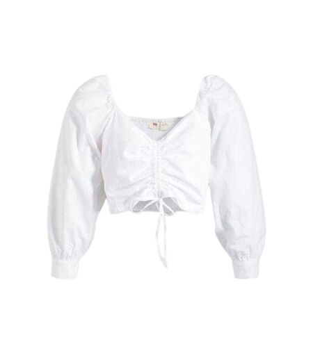 Blouse Motif/style Ruché Devin Femme Blanc Levis