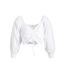Blouse Motif/style Ruché Devin Femme Blanc Levis-2