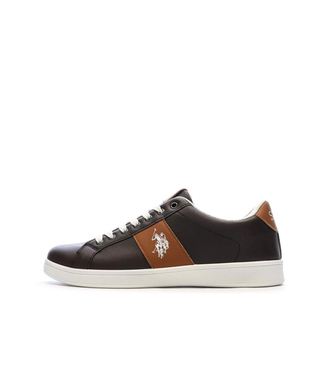 Baskets marrons/camel homme us polo assn-1