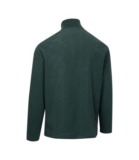 Mens Keynote Anti Pilling 1/4 Zip Fleece Top Green Smoke Alpine Trespass