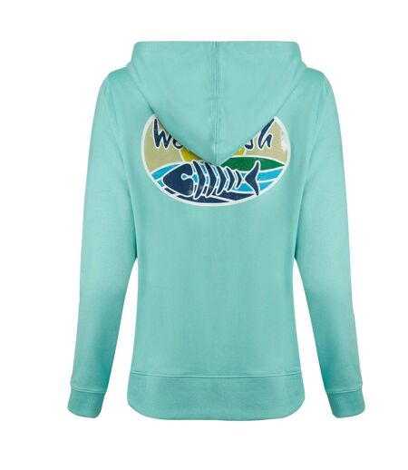 Sweat à capuche kira femme bleu pâle Weird Fish