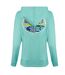 Sweat à capuche kira femme bleu pâle Weird Fish-2