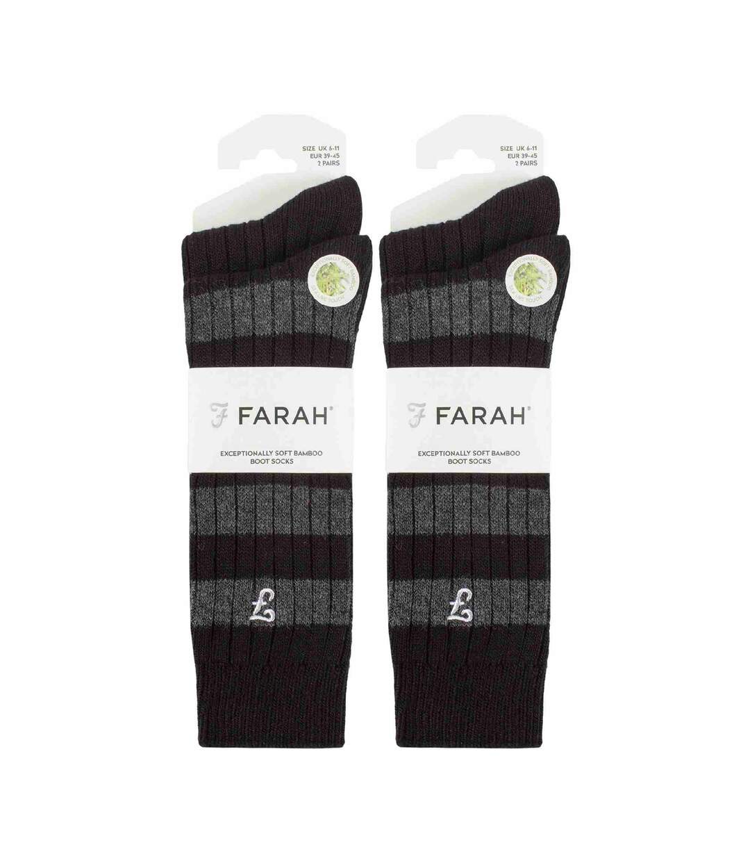 4 Pack Mens Soft Breathable Bamboo Striped Boot Socks-2