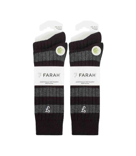 4 Pack Mens Soft Breathable Bamboo Striped Boot Socks