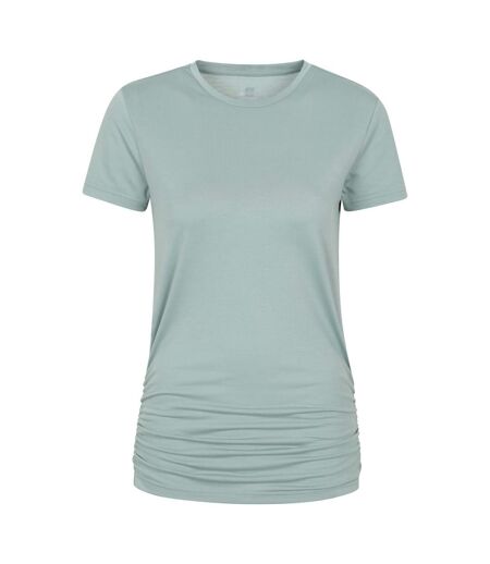 Womens/ladies Active Ruched Longline T-shirt Khaki Green Mountain Warehouse