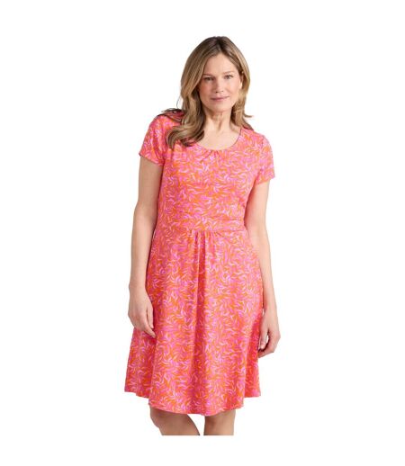 Womens/ladies orchid leaves dress bright pink Mountain Warehouse