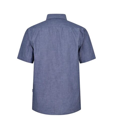 Chemise Manches Courtes Leo Homme Indigo Foncé Peter Werth