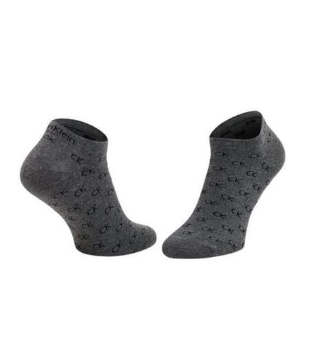 Socquettes Motif/style Logo Brodé Homme Gris Calvin Klein