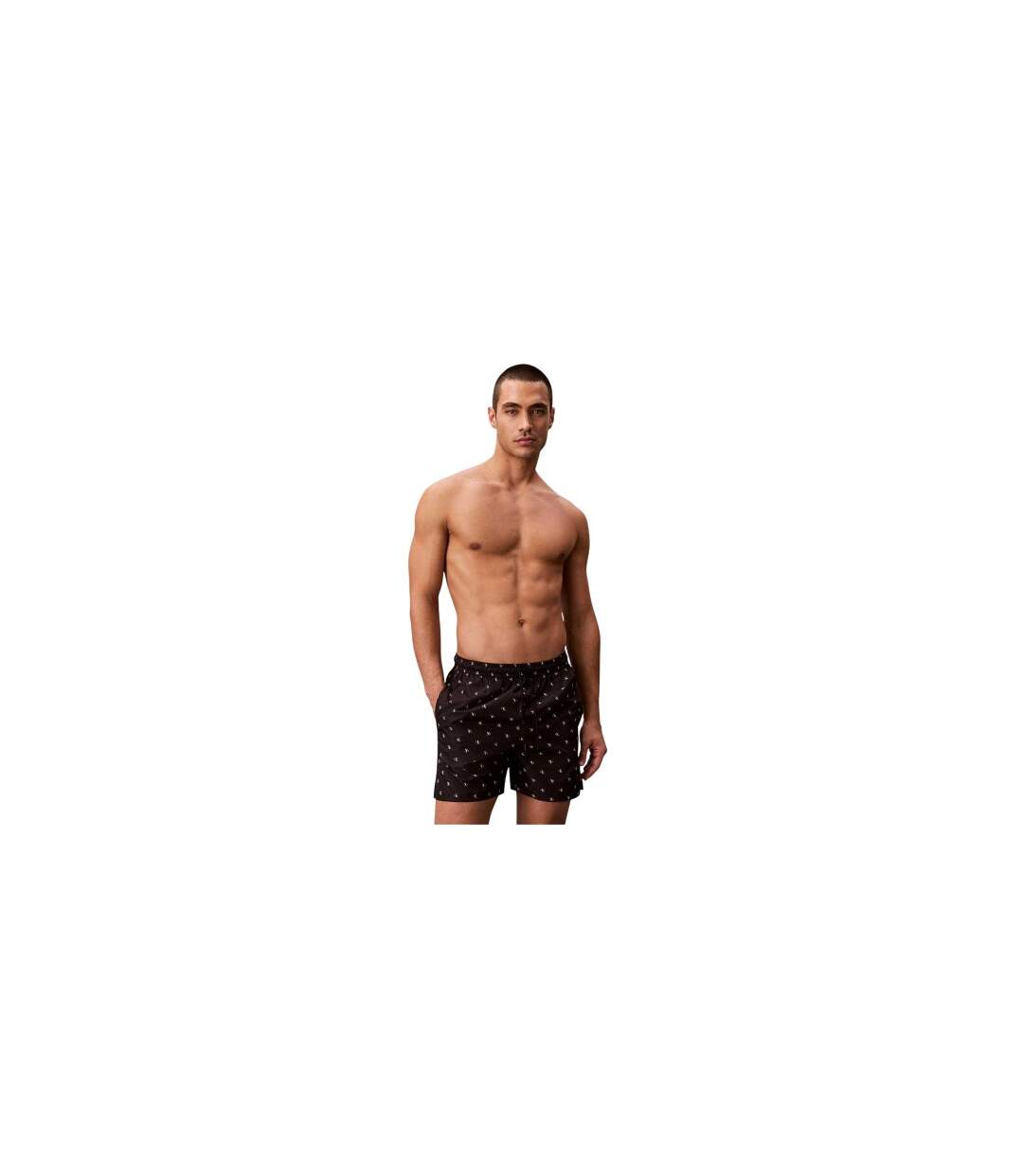 Short De Bain Motif/style Logo Homme Noir Calvin Klein-1