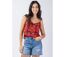 Top fines bretelles AMORE motif ethnique style baroque Coton Du Monde-2