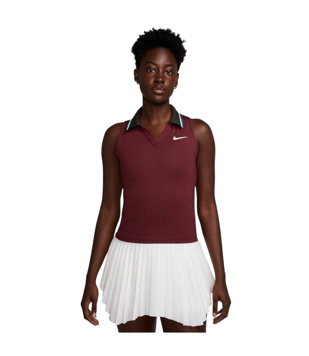 Womens/ladies Performance Tank Top Dark Red Nike-1