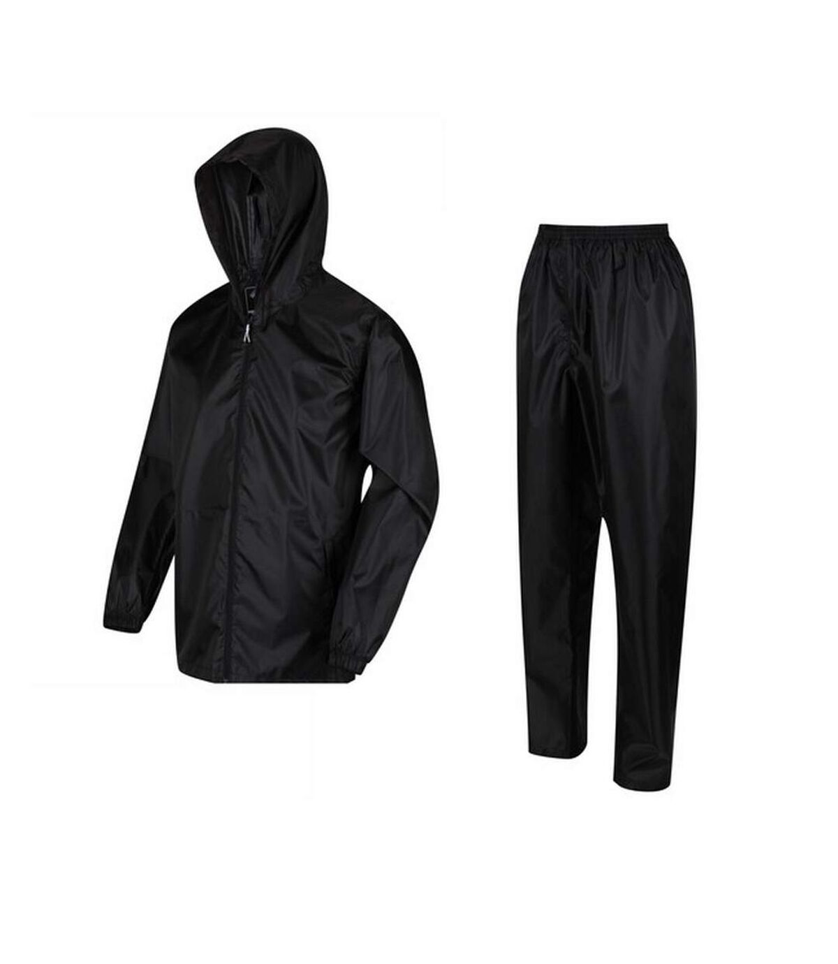 Regatta Unisex Adult Packaway Waterproof Jacket And Trousers Set (Black)