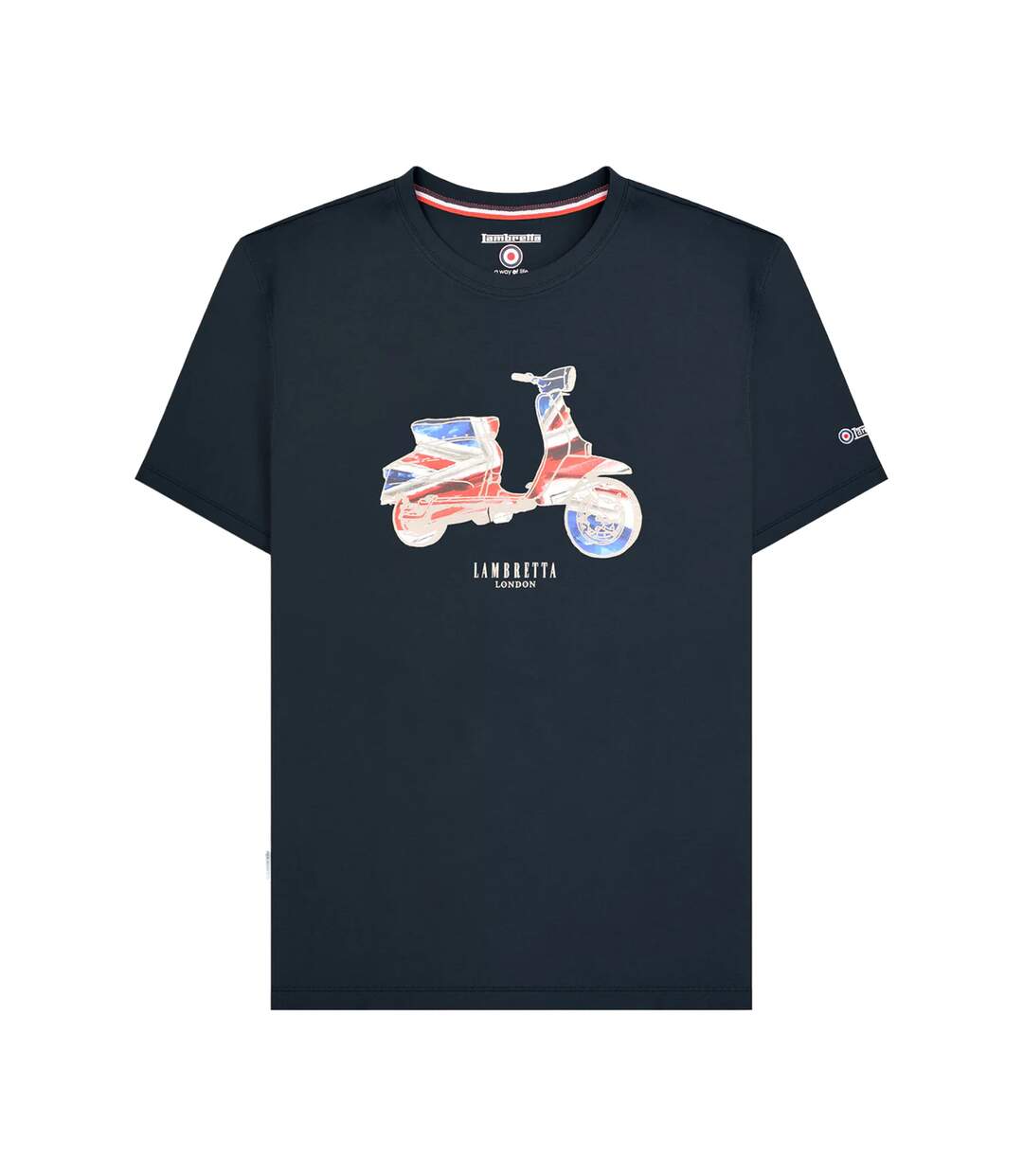 Mens Aw24 Scooter Flag Big & Tall T-shirt Navy Lambretta-2