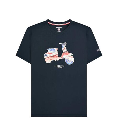 Mens Aw24 Scooter Flag Big & Tall T-shirt Navy Lambretta