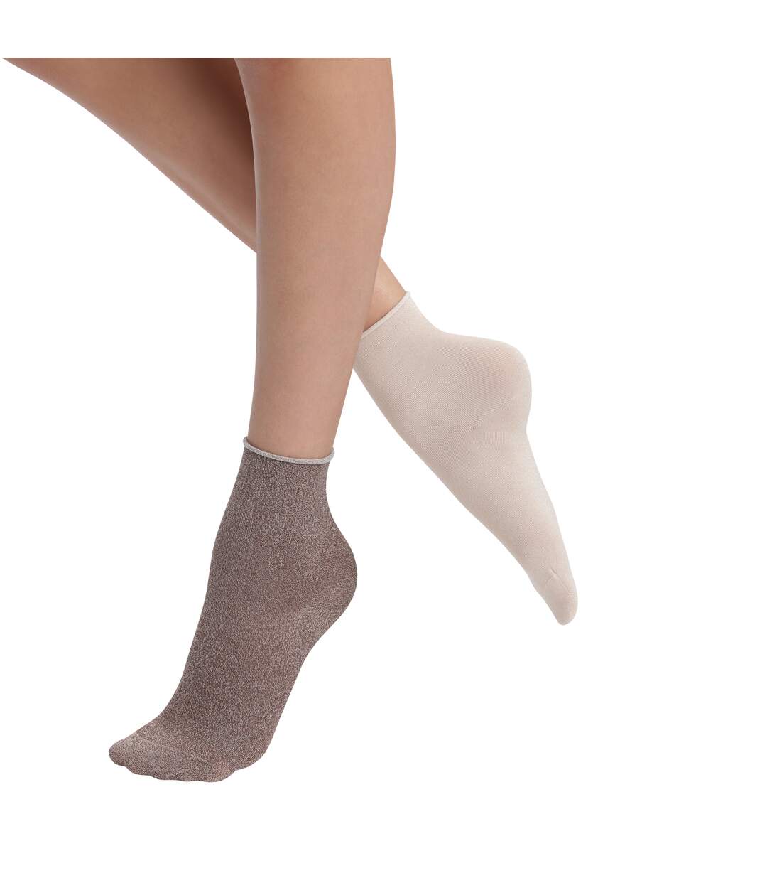Lot de 2 paires de mi-chaussettes coton Mode-1