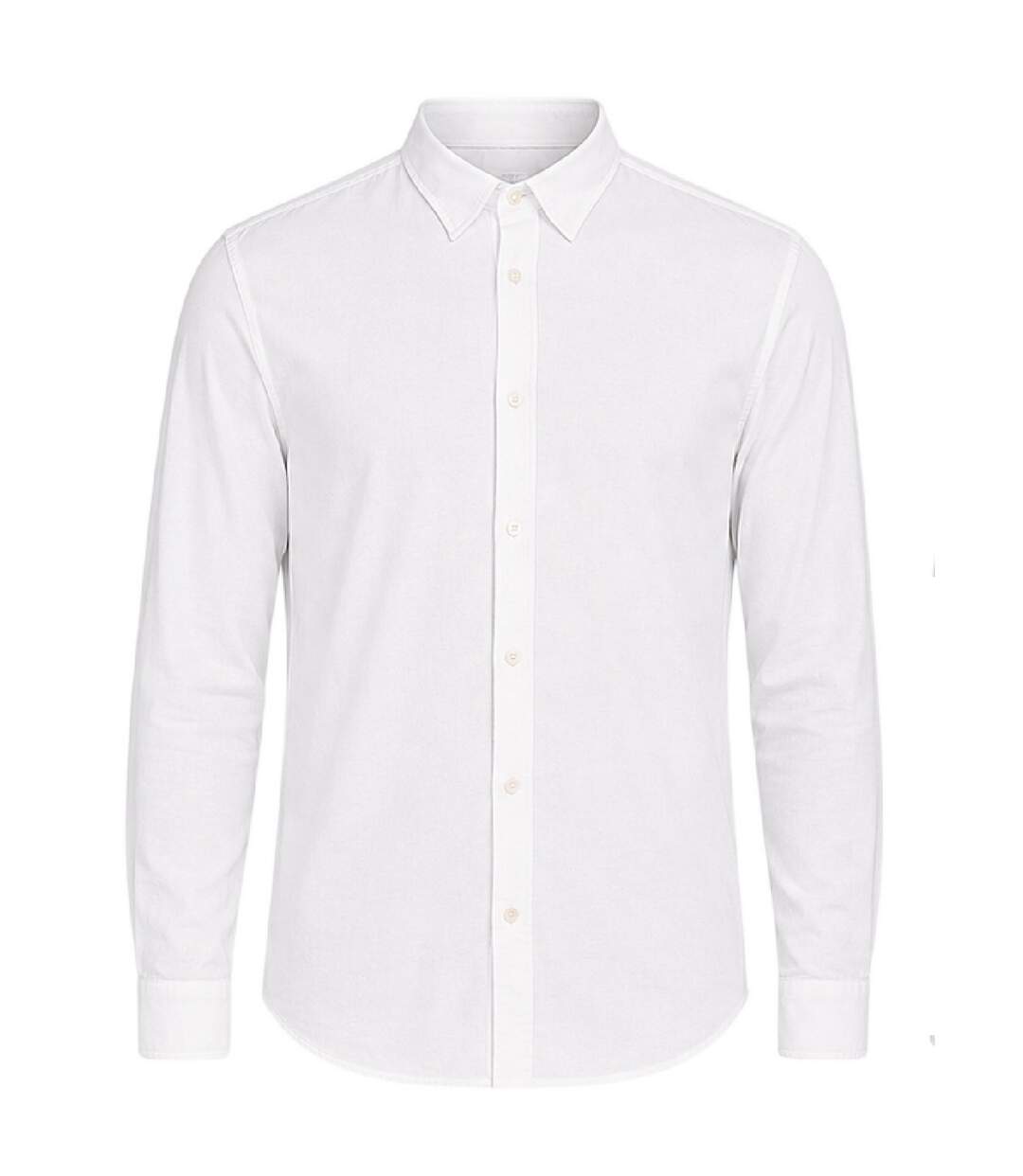 Mens Regular Long-sleeved Shirt Bright White Only-2