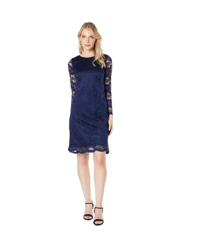 Womens/ladies lace 3/4 sleeve dress navy Principles