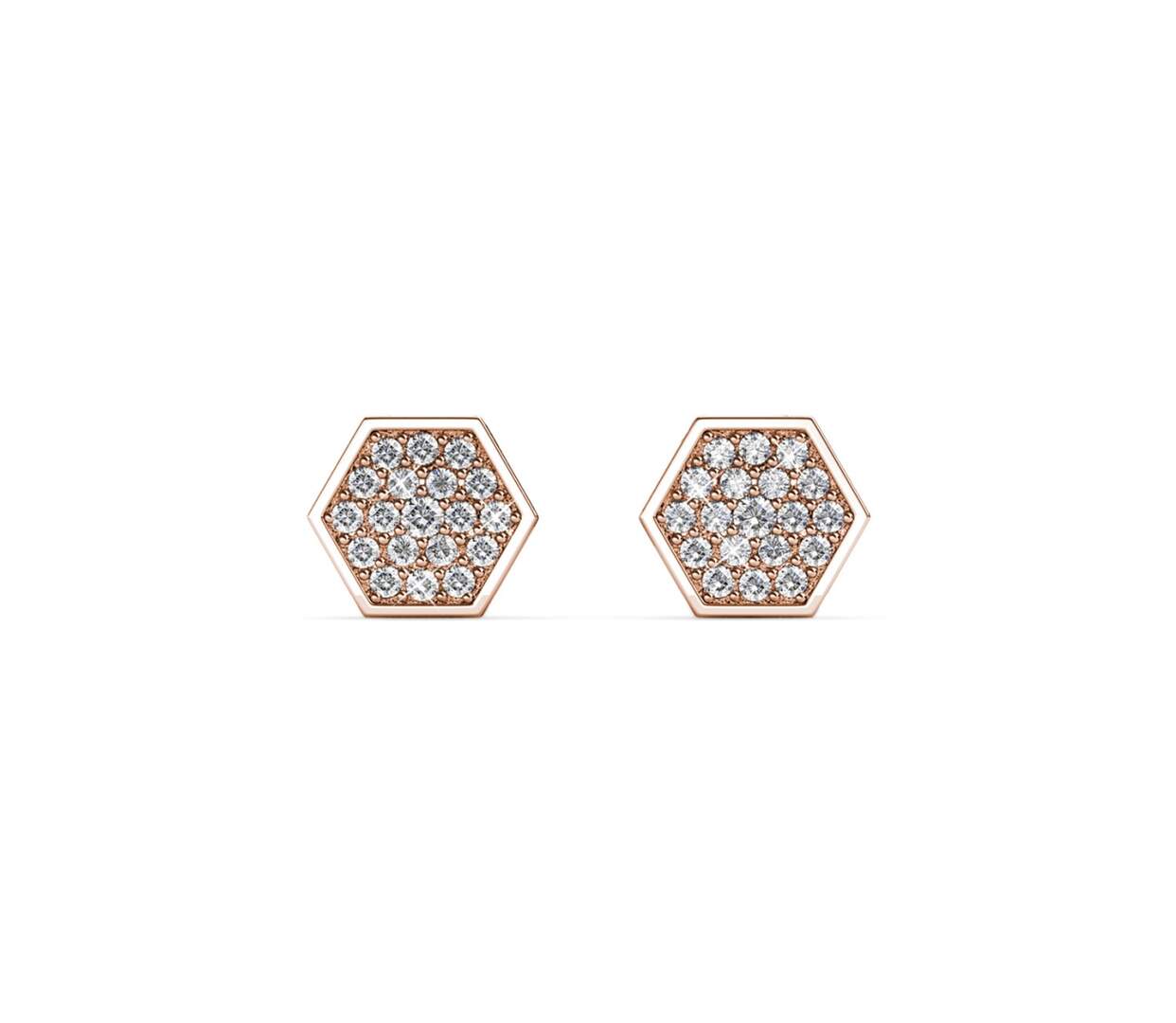 Parure et Coffret Hexagon, Zircon Blanc-3