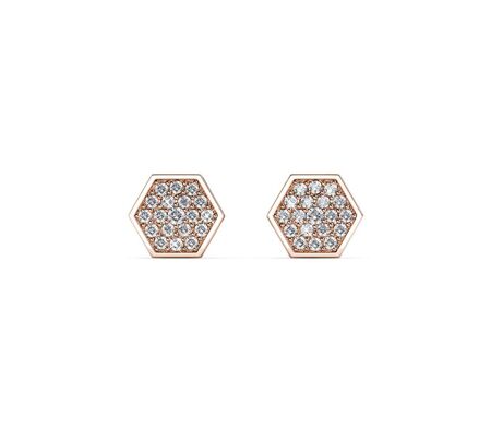 Parure et Coffret Hexagon, Zircon Blanc