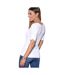 Krisp Womens/Ladies Ruched Short Sleeve Jersey Top (White) - UTKP174-3