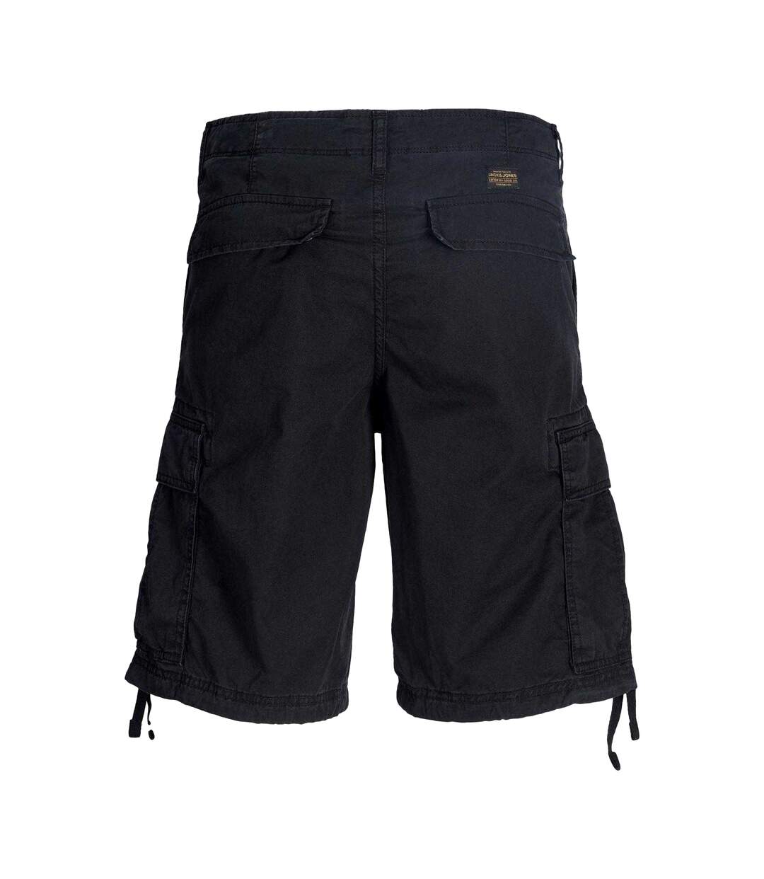 Mens Cole Frank Relaxed Fit Cargo Shorts Black Jack And Jones-3