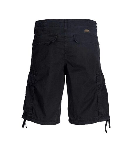 Mens Cole Frank Relaxed Fit Cargo Shorts Black Jack And Jones