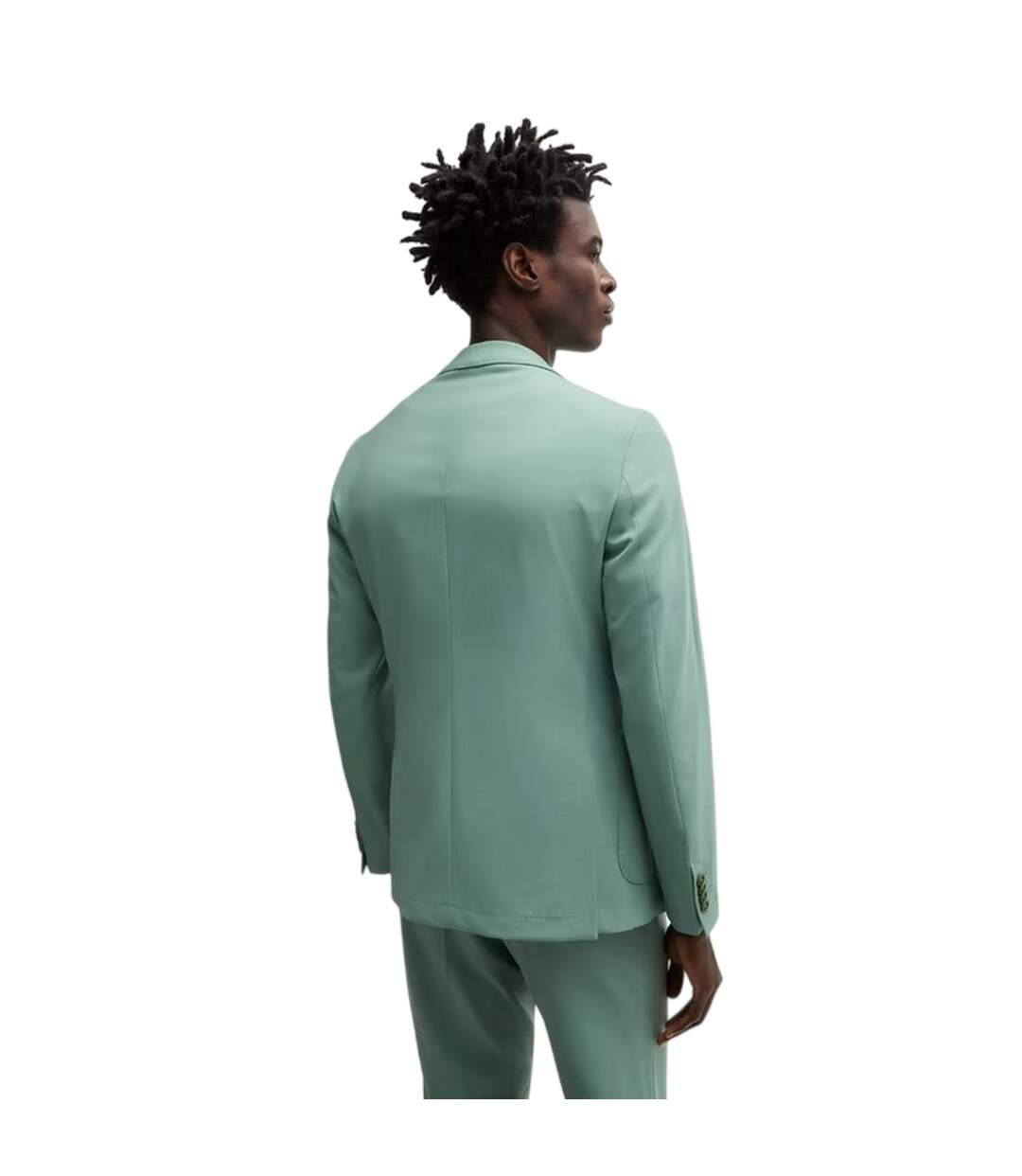 Mens Notch Neck Blazer Green Boss-2