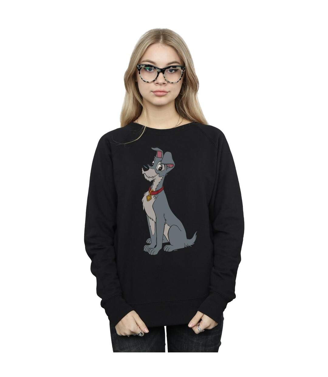 Disney - Sweat LADY AND THE TRAMP SPAGHETTI HEART - Femme (Noir) - UTBI13969-2