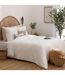 Parure de Lit Jacquard 3 Pièces Edie 260x240cm Blanc-1