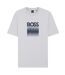 Mens Insignia Logo T-shirt Light Pastel Grey Boss-2