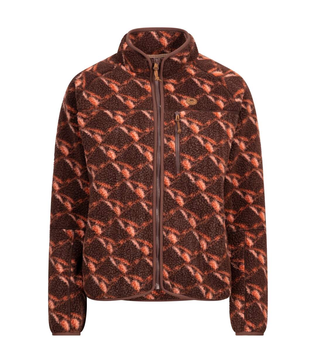Veste Polaire Col Montant Motif/style Imprimé Jessie Femme Marron Foncé À Motifs Trespass-2
