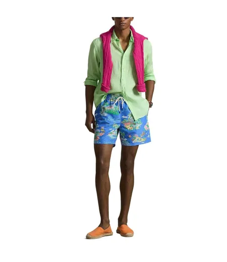 Short De Bain Motif/style Ours Homme Bleu Ralph Lauren